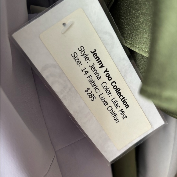 NEW - JENNY YOO - JENNA SQUARE NECK DRESS - LILAC MIST - SIZE 14 - Picture 6 of 7